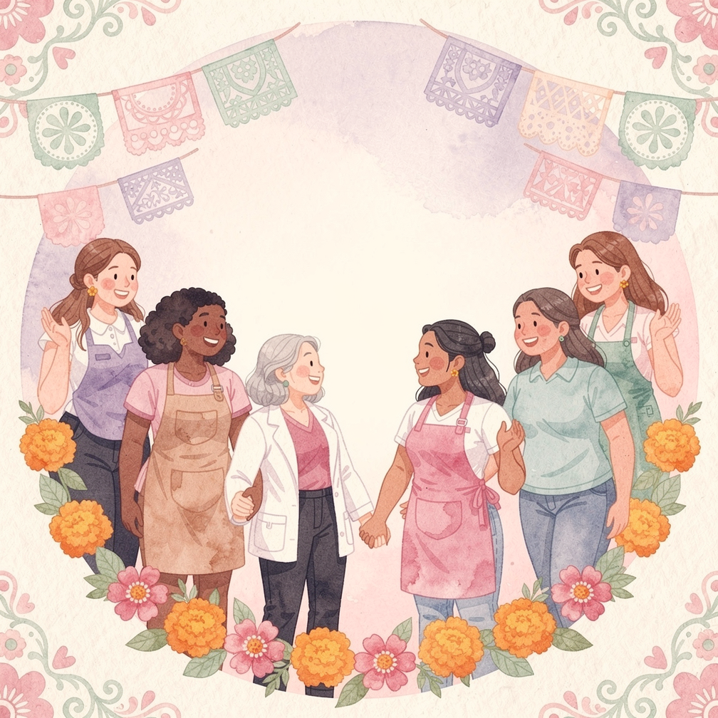 Círculo de comunidad de mujeres unidas en apoyo mutuo