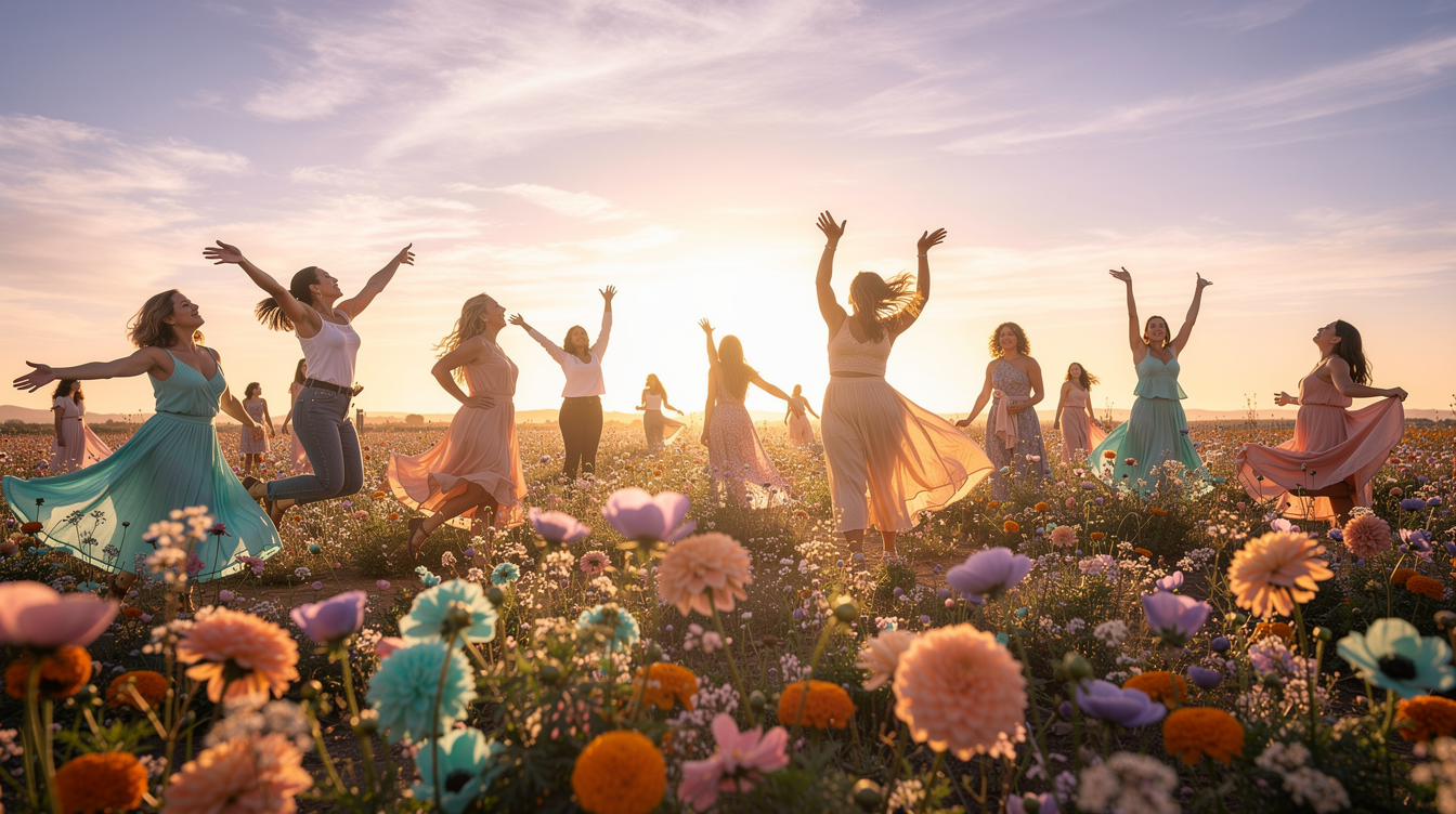 Campo de flores representando esperanza y crecimiento